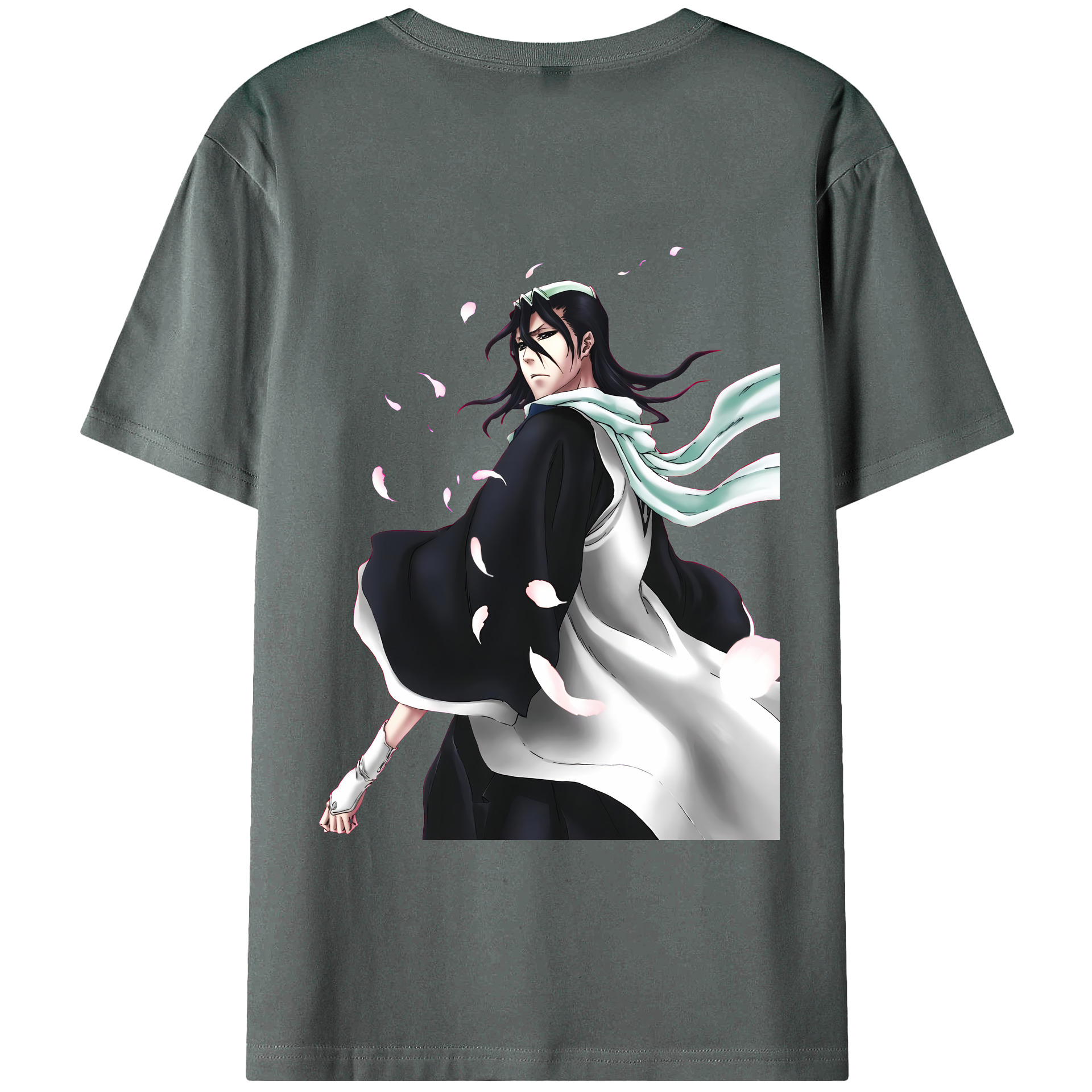 （画像用） ブリーチ くちき びゃくや BLEACH Kuchiki Byakuya 綿100％ メンズ半袖Tシャツ（バックプリント） 通気性